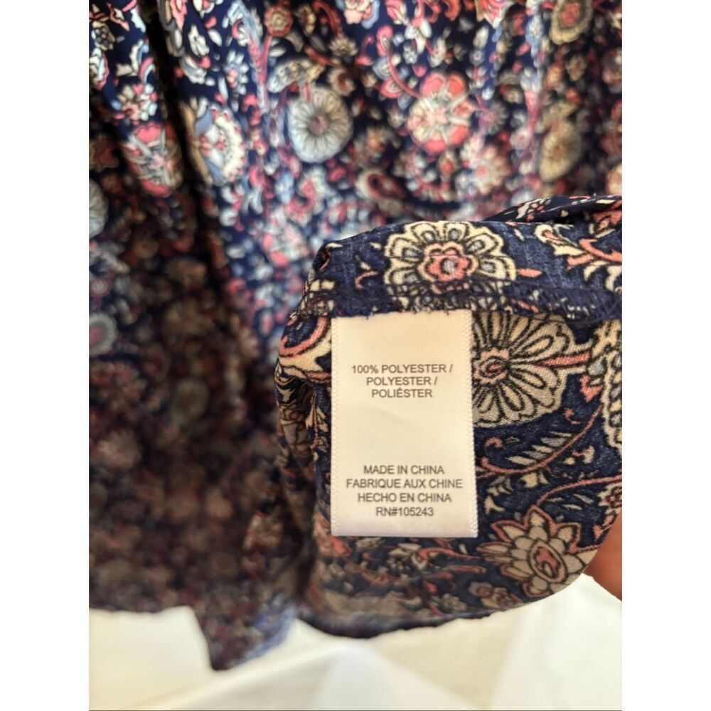 Bobaeu Paisley NWT Ballon Sleeve Women Shirt SZ 2X - Picture 5 of 6
